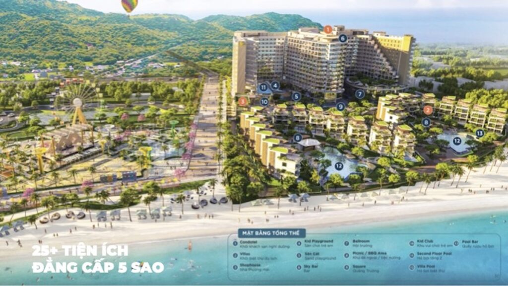 Mat bang tien ich charm resort long hai