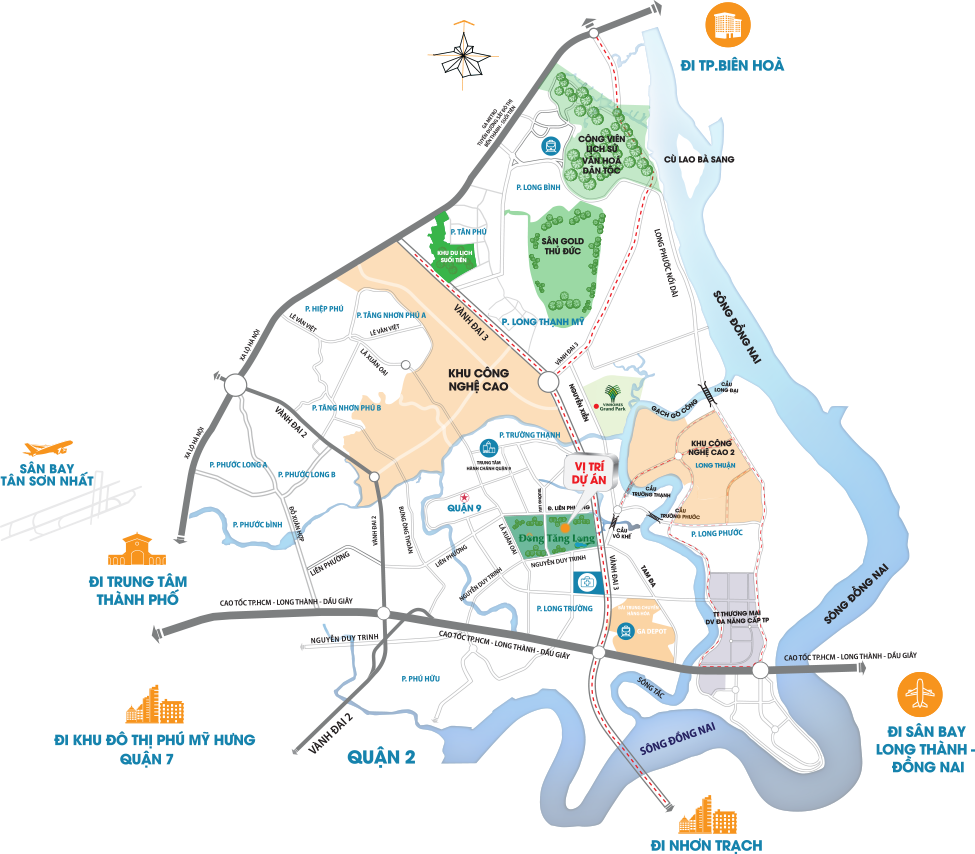 VỊ TRÍ DỰ ÁN ĐÔNG TĂNG LONG QUẬN 9