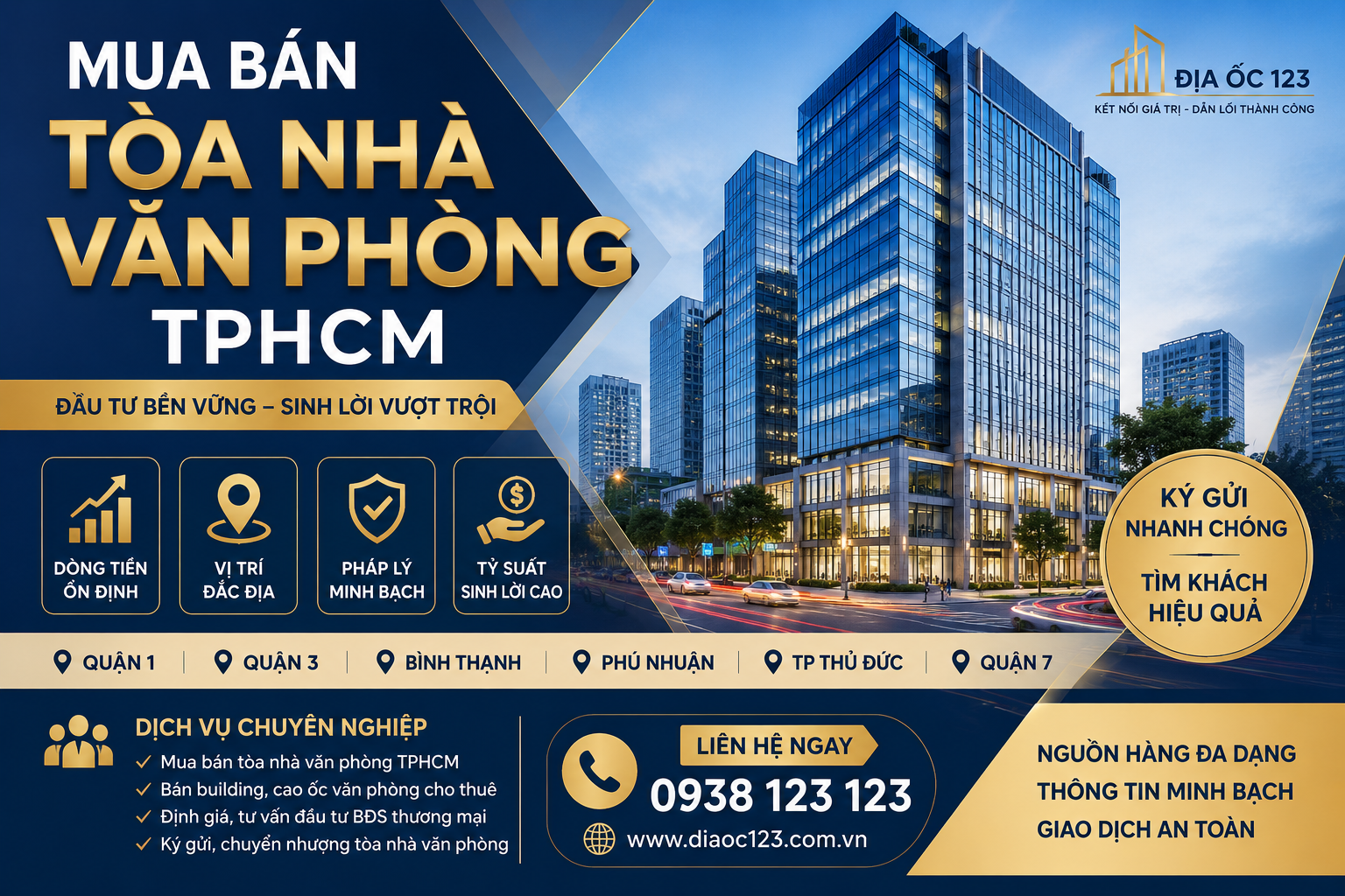 Mua Bán Tòa Nhà Văn Phòng TPHCM Giá Tốt